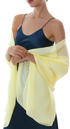 RIIQIICHY Écharpe Femme Pashmina Étole Robe de Soirée Chale Mariage Festive Foulard Mousseline Léger Long