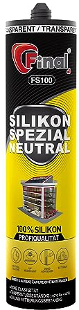 FINAL Silikon Neutral Transparent – Allwetter-Dichtstoff für Bad, Küche, Fliesen, Fugen & Wohnmobile – UV- & witterungsbeständig – starke Haftung – 310ml Made in Germany