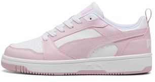Puma Rebound V6 Low, Basket Unisexe, Puma White-Rose Mauve,