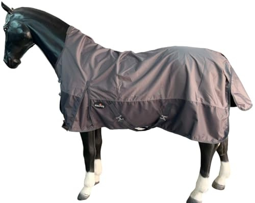Outdoor Winterdecke Turnout 100% Wasserdicht 600D Regendecke - Grau/Dunkelgrau 115cm