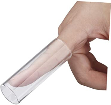 minkissy 2pcs Glass Guitar Slides Bottleneck 5.1cm Organically Made Guitar Finger Slides Smooth Surface