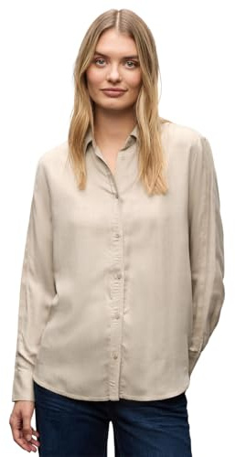 Street One Blusa con Rayas de galón Morning Beige Mel. 34