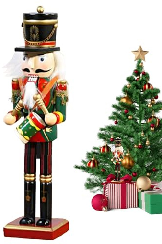 MWZBTG Figura de Cascanueces | Decoración navideña Muñeca Cascanueces de Soldado - Artículos Decorativos para el alféizar de la Ventana, repisa de Chimenea, Suministros de Fiesta
