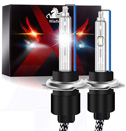 WinPower H7 Lampadine allo xeno 55W HID Lampadina per auto Faro di ricambio Lampadina 8000K Blu ghiaccio, 2 pezzi