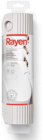 Rayen Bain Douche | Qualité maximale. 100% Caoutchouc Naturel | Tapis antidérapant | Mesures, Gris Clair, Medidas: 86 x 33 cm