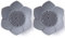 Japanische Blumen-Seifenschale aus Silikon - Packung mit 2 Seifenhaltern (grau)