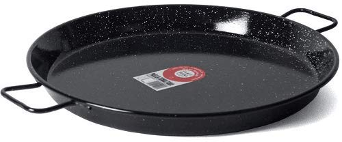 CABLEPELADO Paellera Valenciana Especial Inducción Esmaltada Negro (30 cm)