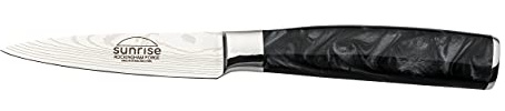 Rockingham Forge Sunrise Collection 3.5 Paring Knife, Stainless Steel with Resin Handles, Jet Black
