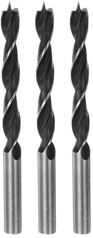 QUARKZMAN 3 Stück Brad Point Bohrer 9mm (23/24) Durchmesser Gerader Rund Schaft Bohrer Metrischer Brad Point Bohrer 80mm (3,15) Bohrtiefe Spiral Twist Bohrer für SchreinerKunststoff Gummi