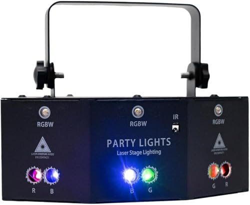 Discolicht Partylicht, Dmx512 Bühnen Effektstrahler Sound Aktivierte Led Projektor Strahl Effekt Strobe Rgb Licht Disco Dj Licht (A2)