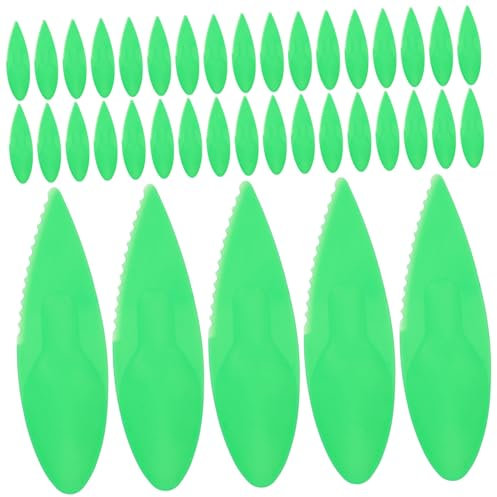 UTHCLO 50 Pezzi Pelapatate per Kiwi Coltello Cucchiaio Kiwi Cucchiaio di Kiwi Cucchiaio da Scavo per Kiwi Coltelli da Taglio in Plastica Coltello da Taglio in Plastica Pp Green