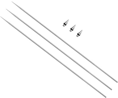 Ailgely Kit D'aiguille de Buse D'aérographe 0,4 Mm, Installation Facile, Conteneur de Stockage marqué, 3 Ensembles pour Différents Besoins, Acier Inoxydable, Accessoires de Pistolet à