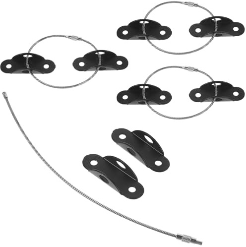 Furniture Anchor Straps 4 Sets Stainless Steel Alloy Anti Tip | Furniture Straps for Proofing, High Hardness Wall Straps, Prevent Tipping over Furniture and Pet Use