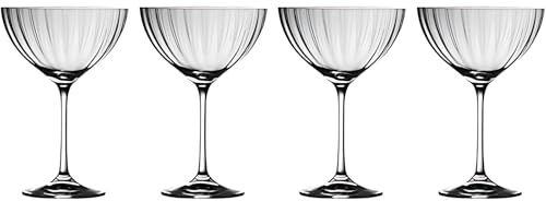 Galway Crystal 32007/4 Erne Saucer Champagne (Set of 4), Transparent