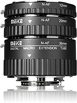 Meike MK-N-AF1-A Macro Electronic Mount Auto Foucs Macro Metal Extension Tube Adapter For Nikon DSLR Camera D80 D90 D300 D300SD800 D3100 D3200 D5000 D51000 D5200 D7000 D7100 etc