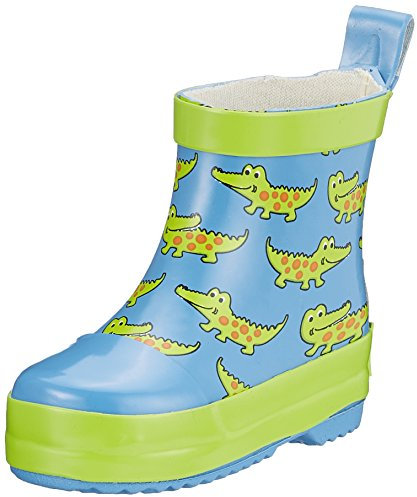 Playshoes Pluie Crocodile, Bottes en Caoutchouc Naturel Garçon Unisex Kinder, Bleu (Blau 7), 27 EU