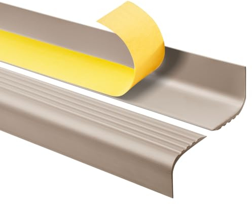 Quest Trappkantprofil PVC rundad 52x40 mm halkfri – beige, 130 cm