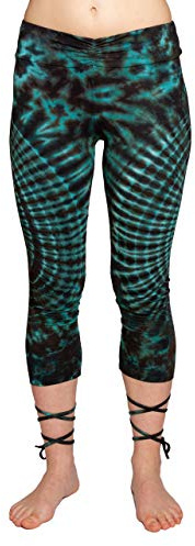PANASIAM lace-up legging 3/4 Batik TD12 bluegreen, M