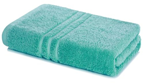 Lavea® Saunatuch 80×200 cm, Saunahandtuch, Sauna-Handtücher Damen und Herren, 100% Baumwolle Frottier, saugstark, strapazierfähig, pflegeleicht 60°C, Frottierserie Elena, XXL Badetuch, Türkis