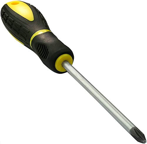 AERZETIX - C45651 - Tournevis à Empreinte Cruciforme PH2 6x100mm pour Vis Phillips - Pointe Aimantée/Magnétique - Poignée Antidérapante Bi-Matière - Lame en Acier/CR-V/-S2