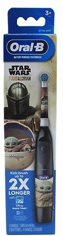 Oral-B Kid's Battery Toothbrush Featuring Star Wars The Mandalorian, for Kids 3+