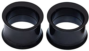 Beydodo Écarteur d Oreilles Plusieurs Tailles, Tunnel Oreille Acier Chirurgical 2 Pièces Tunnels de Chair Cerceau Noir