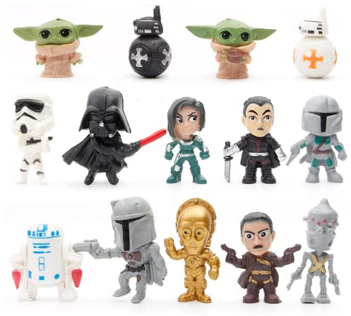 Décoration Gâteau Anniversaire Garçon, 14 Pièces Topper de Gâteau Enfants, 14 Cupcake Topper, Gâteau de Figurines pour Anniversaire Décorations