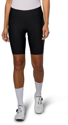 PEARL IZUMI Women's 8 Attack Cycling Shorts, Wide Waistband & Reflective Fabric, Black, Medium