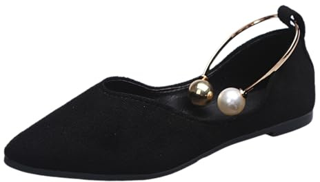 BGFIPAJG Scarpe Da Lavoro Leggere E Comode Donna Scarpe Sportive Donna Estive Scarpe Donna Senza Lacci Comode Scarpe Ballerina Donna Eleganti Sneaker Donna Nere Pelle