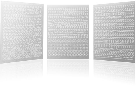 CraftWerk Buchstaben Kerzenaufkleber - Klebebuchstaben Sticker zum Aufkleben und Verzieren für Hochzeit, Taufe, Konfirmation oder Kommunion - Mit Zahlen und Symbolen (Silber Kursiv)