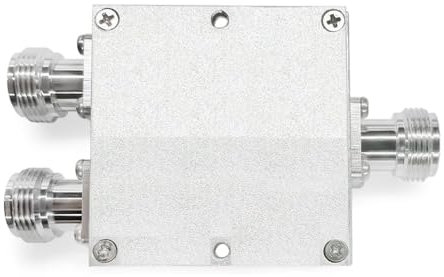 Splitter 2 Vie Divisore per Segnale RF Frequenza 800-2500MHz per Banda Wi-Fi e per Segnale Gsm, DCS, 3G Wcdma, 4G Lte, impedenza 50 Ohm, Connettori N Femmina