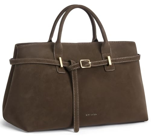 BOSTANTEN Handtasche Damen Veganes Leder Umhängentasche Mittelgroß Schultertasche Shopper Tasche für Frauen mit Verstellbarem Riemen