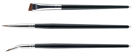 3 pinceles en ángulo para delineadores de ojos de fácil aplicación de pinceles detallados para maquillaje de ojos para mujeres y niñas, pinceles delineadores de ojos de línea fina