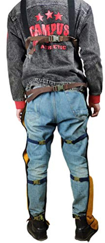 SIXRUN Delantal de Soldadura Profesional Mística/Fantástica para el Carpintero, Trabajador de Jardín, 180~190 Cm, Ropa Soldadora de Cuero (YELLOW)