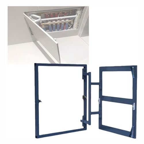 60 x 80 cm kakelåtkomst dörr – stenfanérpanel, metalllucka för VVS och elektrisk åtkomst, dekorativ väggtäckning, premium åtkomstpanel