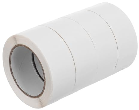 Parliky Etiquetas Adhesivas Transparentes Redondas 2 Cm, Pegatinas de Sellado Autoadhesivas de Pet, 4 Rollos de 500 Unidades para Embalaje, Sobres y Envíos, Resistentes al Agua