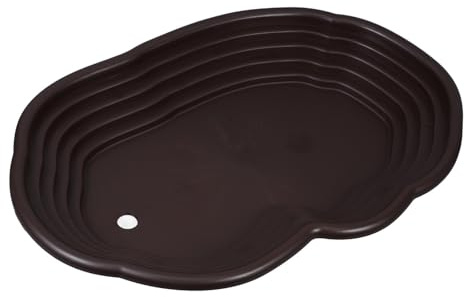 KALLORY Grande Vasca da Bagno per Tartarughe in ABS con Rampa, Piattaforma per Prendere Sole e Facile Arrampicata, Ciotola d'Acqua per Rettili e Gechi
