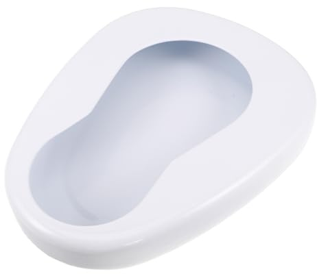 ERINGOGO Padella per Letto in Ferro Leggera ed Ergonomica per Pazienti Allettati Anziani, per Assistenza Domiciliare e Ospedaliera, Design Anti-tracimamento Bianco