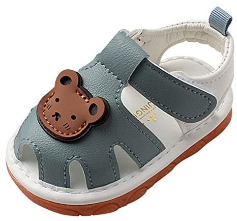 Generiska lära-gå-skor 20 breda baby – lära-gå-sandaler baby sommar sommarsandaler platta flexibel sula walkerskor lätta andningsbara utomhussandaler halkfria hållbara hälsoskor