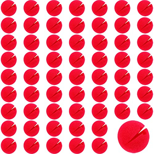 Boao 60 Stücke Rot Clown Nasen Cosplay Nasen Schaum Zirkus Nasen für Halloween Weihnachten Karneval Kostüm Party Ankleiden