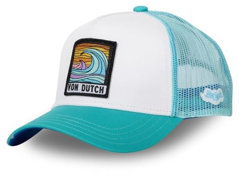Von Dutch Gorra de surf para hombre y mujer, ajustable con Snapback, Color blanco., Talla única