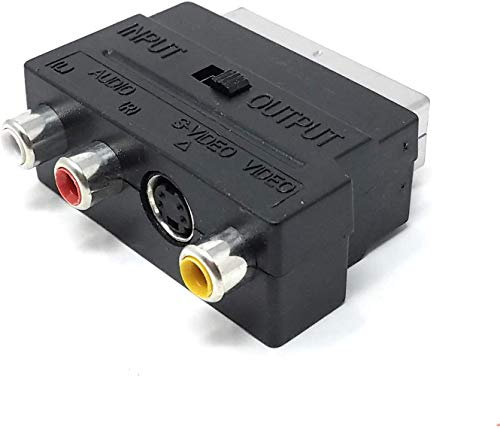 Senua SCART to 3 x RCA (Phono) & S-Video Adapter, Switchable Composite AV Connector Cable Adaptor Changer, Audio/Video