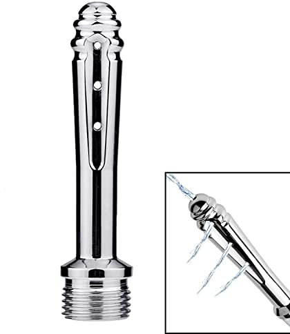 Shower Douche Nozzle Shower Enema Douche Cleansing System 6 Holes Aluminum Bath Accessories for Colonic Cleanse for Men and Women