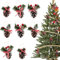 Pomme de Pin pour Sapin Noel, FainFun 8 Pièce 6 * 5CM Pomme de Pin a Suspendre avec Corde, Pendentif Grande Pomme de pin Naturel, Pomme de Pin Decorative pour Décoration de Sapin de Noël