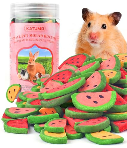 KATUMO Rabbit Chew Toys, 200g / 7oz Mixed Natural Timothy Hay Beet Pumpkin Carrot Chew Toys and Treats for Hamster, Chinchilla, Guinea Pig, Rabbit, Small Animals Molar Snacks