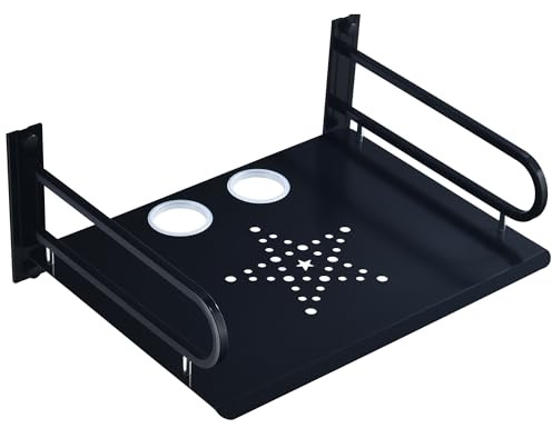HNVNER Supporto Per Staffa Da Parete,Parete Muro Mensola,Mensola Multimediale per TV Accessori/Lettori DVD/Cavo cassette/Giochi console(1 Ripiani)