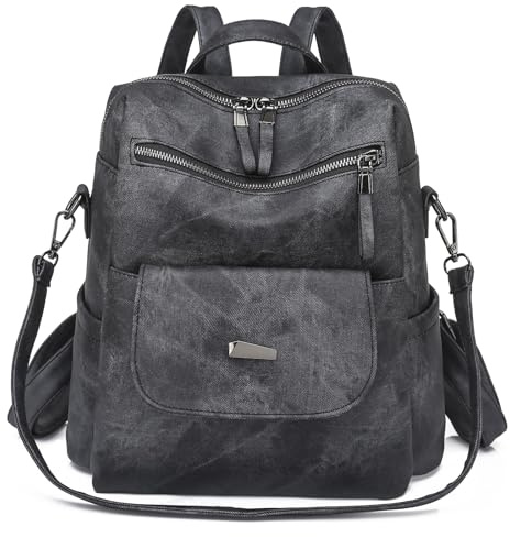 Puwuzixi Women Backpack Waterproof Anti-Theft Lightweight PU Fashion Travel Multipurpose Convertible Purse Shoulder Bag Handbag Backpack