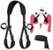 BDSM Donna Sex Toys per Coppie & Uomo- Bondage Kit Giochi Erotici Toy con Cinghie per le Gambe Staccabili, Benda Maschera, Sadomaso Manette Sexyshop Nere Oggetti Coppia con Contrmm per Adulti & Lui