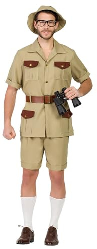 Boland – Kostym safari ranger för vuxna 4 delar, karnevalkostym för temafest eller karneval, djurvård
