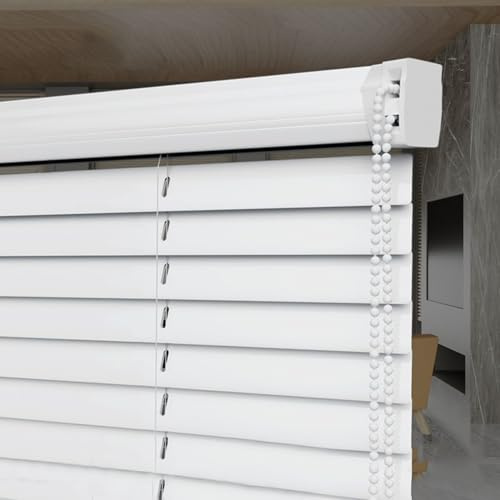 Sh000ad Persiana de Aluminio,Persiana Veneciana para Ventanas,Cortinas de Láminas de 25mm,Blanco,Privacidad,Estores Opacas para Hogar,Oficina,Baño,Personalizadas,Ancho × Alto (50cm x 230cm)